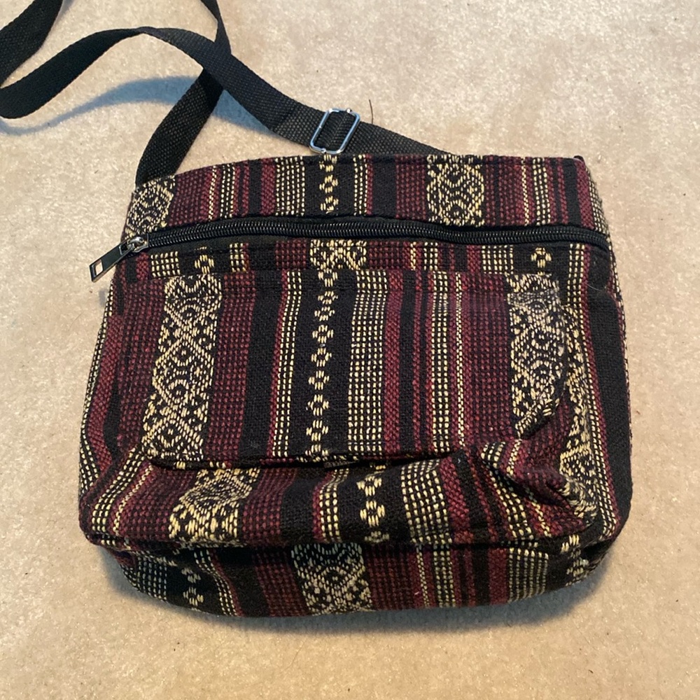 NWOT Alfa Fabric Bag with Floral abstract design